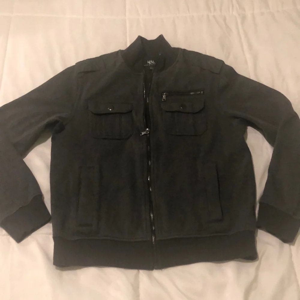 Rock & Republic zippered dark grey zippered jacket